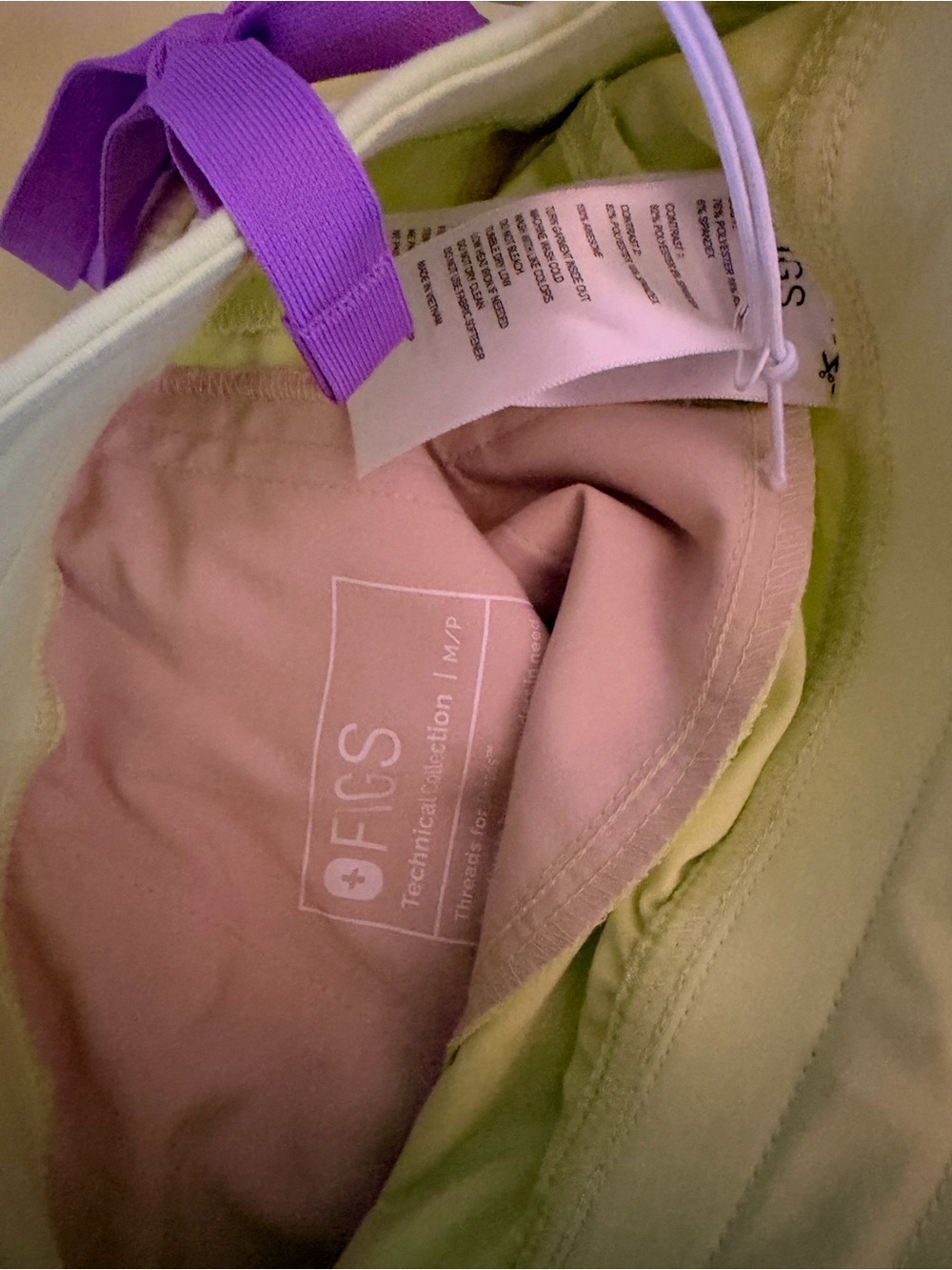 FIGS Isabel Wide Leg Scrub Pants in Sea Mist Medium NWT - Picture 7 of 7